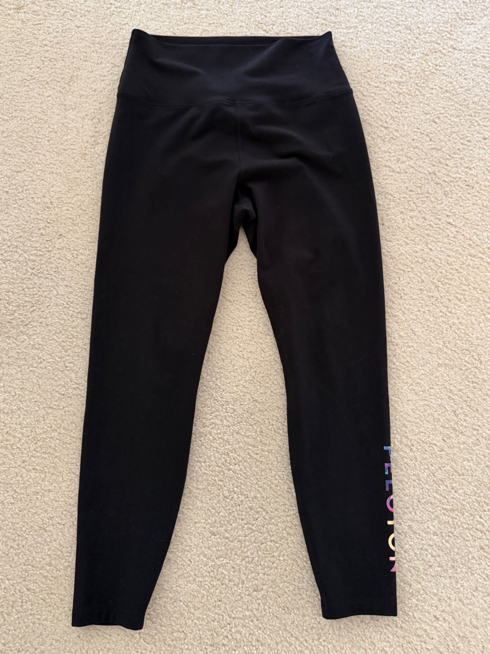 Peloton Kids Black Performance Leggings with Subtle Logo